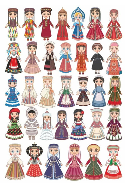 Reysa Tasarım Yöresel Kıyafetler Sticker Set 1