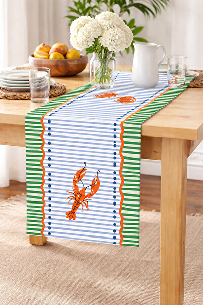 RİTMOHOME Marine, Sea, Ριγέ, Αστακός, Πολύχρωμο, 40x140 Runner