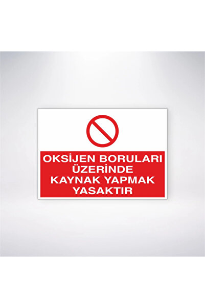 Reysa Tasarım ممنوع اللحام على أنابيب الأكسجين مقاس 21 × 35 ورقة لاصقة خلفية