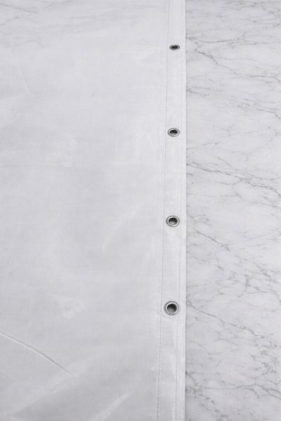 Branda Noktası White Cornice Balcony Tarpaulin Curtain 230 Gr/M² Woven Nylon Waterproof Uv Sun Protection