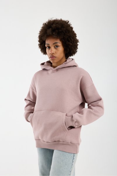 Sparrow Unisex Oversized Cotton Pack Hooded Sweatshirt Three Thread Ribbed