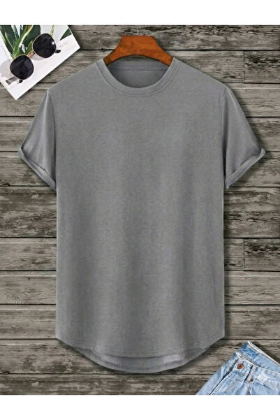 FAVORİST Απλό άτυπο οβάλ φούστα βαμβακερό καλοκαιρινό μπλουζάκι Unisex