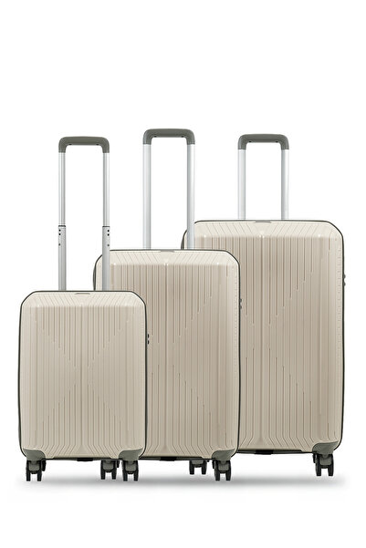 GROUND Sirius Gar 3’lü Valiz Seti Kemik Gri - 10728