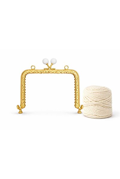 aurellen 10,5 cm Metal Çanta Bursu - El Örgüsü Çanta ve Cüzdan Yapımı İçin Ki...