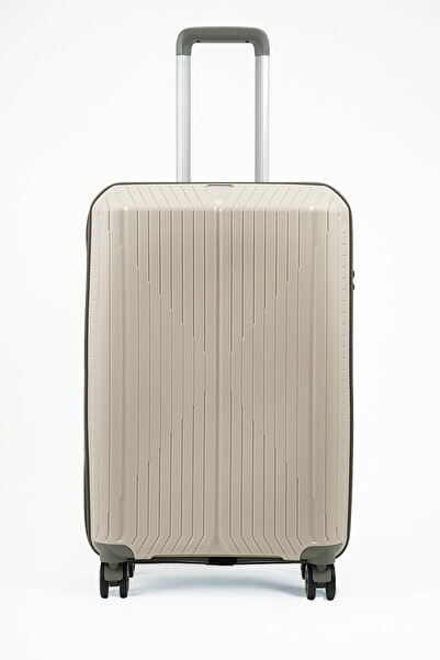 GROUND Sirius Gar Büyük Boy Valiz Kemik Gri - 10728