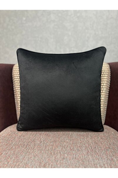 Fabricland Ithal Ipek Kadife Siyah Renk Kırlent Kılıfı 43x43cm