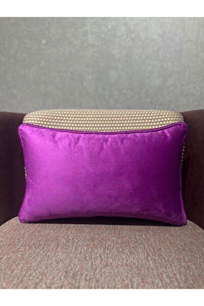 Fabricland Husa de perna din catifea de matase de culoare violet 30x50cm