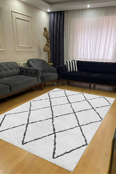 CENTER AVM Gri, Halı Halı Makinede Yıkanabilir Halı Kaymaz Taban Halı