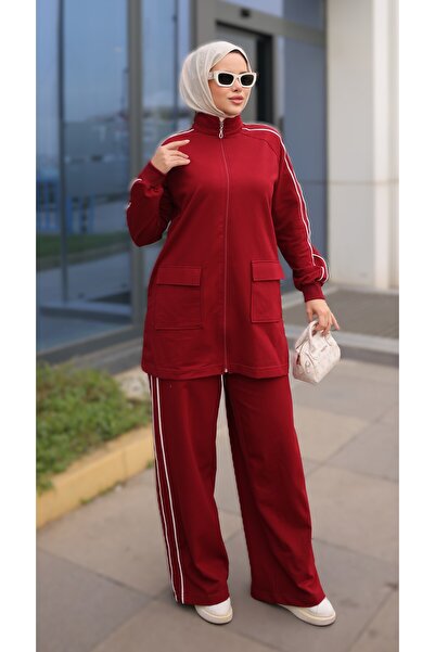 Ryzi Moda Women's Hijab Tracksuit Set with Zipper
