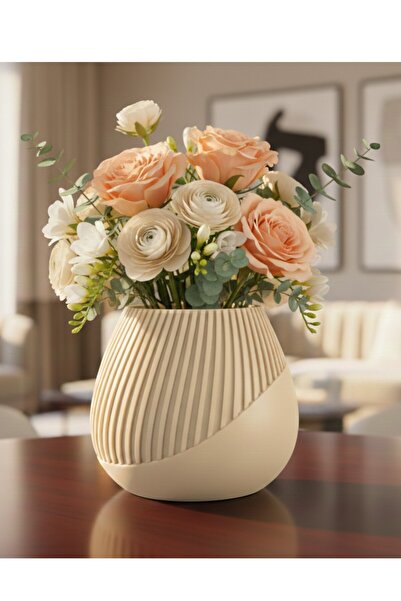 Mescolare Modern İskandinav Stil Dekoratif Vazo – 3D PLA Malzeme Üretimi - He...