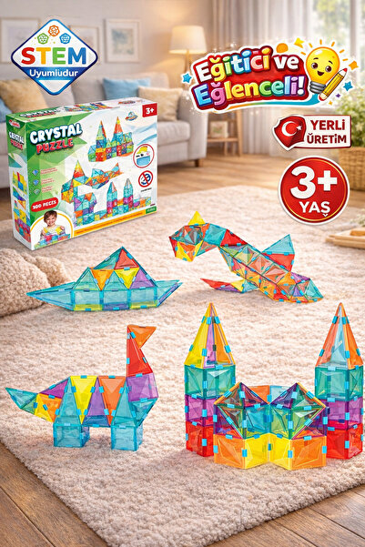 DEDE Kristal Yapı Blokları Büyük Boy | Okul Öncesi Puzzle Dikkat‑Motor Beceri...