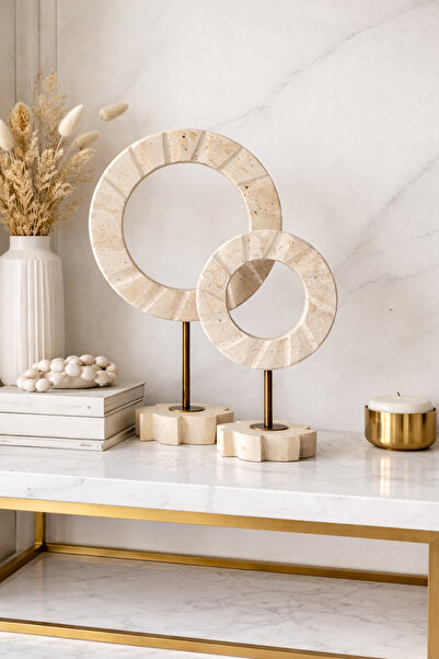 DMR HOME Traverten Dekoratif Obje - Modern Tasarım