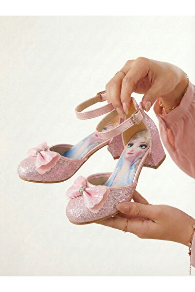 BDKButik Pantofi cu toc pentru fetiță cu imprimeu prințesă Pantofi rochii de ...