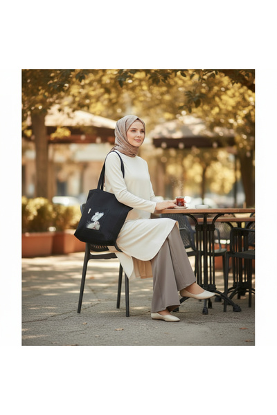 Bordglow حقيبة الشاطئ السوداء - مناسبة لللكم - قماش الجبردين - بوردجلو