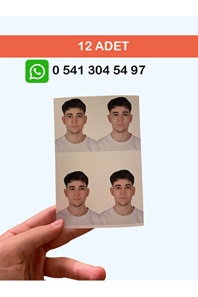 bilgili Vesikalık & Biyometrik Fotoğraf Baskısı - 12 Adet
