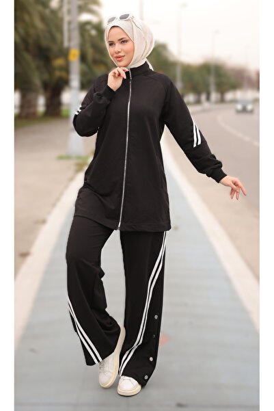 Ryzi Moda Hijab Tracksuit Sports Set with Zipper