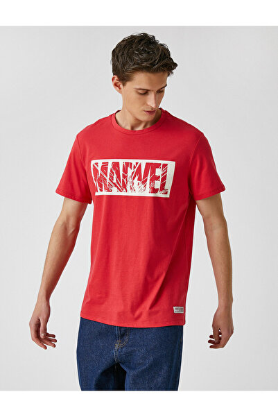 Koton Férfi piros póló Licensed Cotton