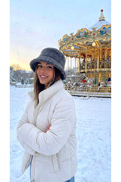 LAGRANZE قبعة دلو ناعمة من القطيفة