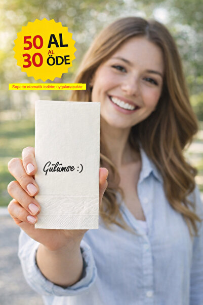 Palo Santo Gülümse Desenli Baskılı Peçete 1 adet