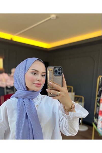 VALORSCARF Leylak rengi Bloom desen şal