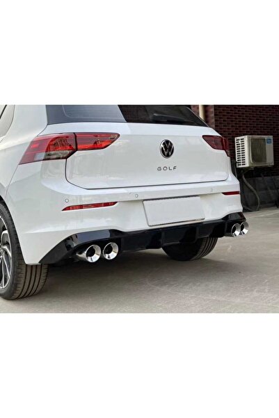 autogp Vw golf 8 arka tampon difüzörü çift çıkış piano black 2021+