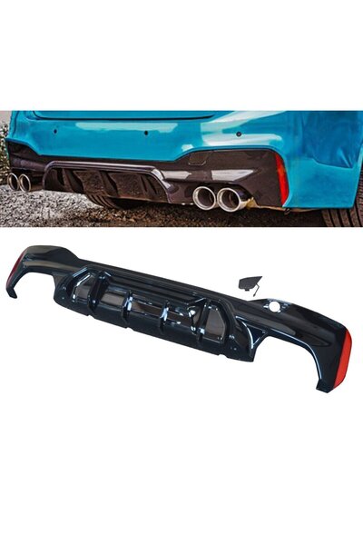 autogp Bmw G30 M5 arka tampon difüzörü pianoblack 2017+ 5 serisi