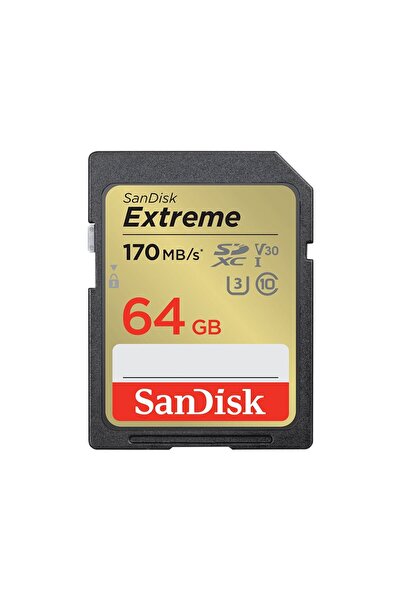 SanDisk Extreme 64GB 170mb/s SDXC Hafıza Kartı