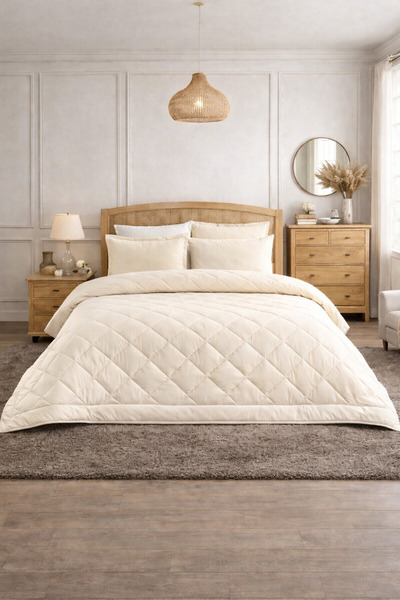 Zarif Home Σετ ύπνου Classic Ranforce King Size (Battal Boy) - Κρεμ Λευκό