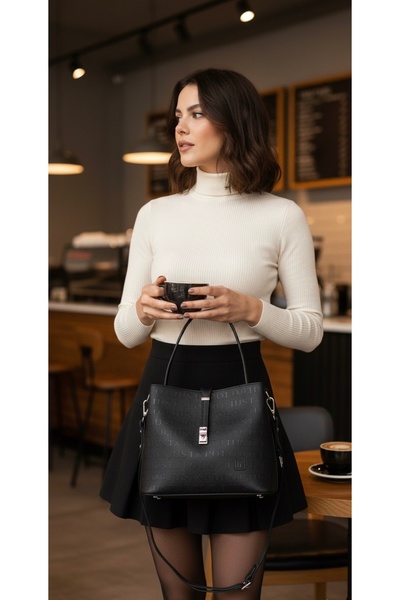 Just Polo New Season Women's Lock Detailed 3-Compartment Hand and Shoulder Ba...