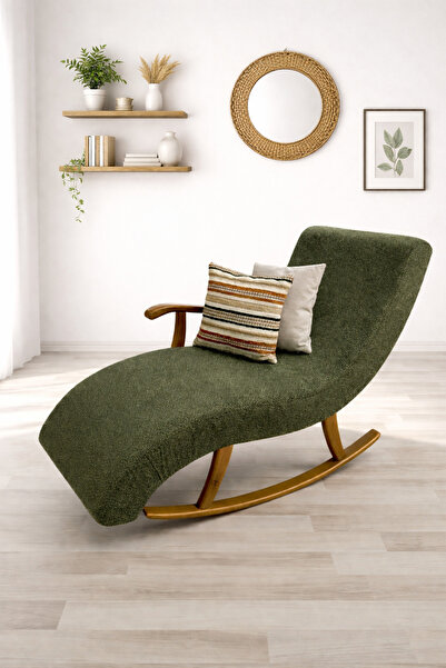 ZH HOME & OFFİCE Puffy Kumaş Kapitoneli Sallanan Dinlenme Koltuğu, Tv Koltuğu...