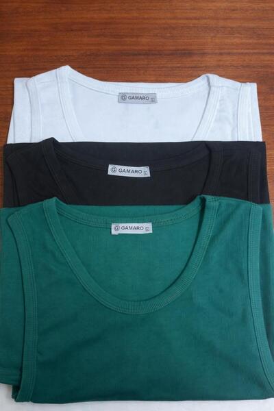 gamaro Men's 3-Pack Halter Neck Slimfit Sportsman Stretch Fabric Tank Top