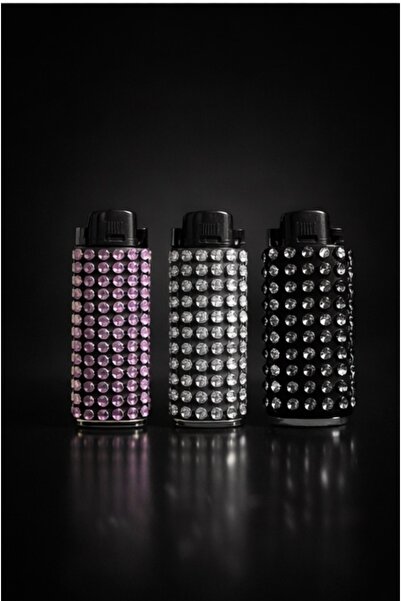 Maiden design Taşlı Çakmak El Yapılı Kılıflı pembe Çakmak(1 ADETTİR)