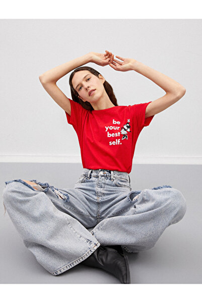 Koton Μπλουζάκι Minnie Mouse, βαμβακερό με άδεια χρήσης