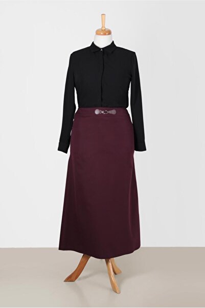 Alvina FUSTA DETALIATA CU PIELE LA TALEA INFERIOR 60217