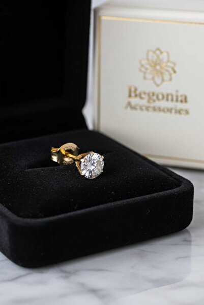 Öte Beri Hayallerin Ötesi Altın Kaplama Tek Küpe 316L Cerrahi Çelik Antialerj...