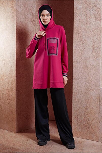 Alvina YAZI BASKILI EŞOFMAN TUNİK 45056