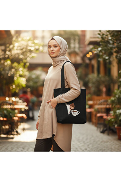 Bordglow Siyah Plaj Çantası -Punch için uygundur - Gabardin Kumaş - Bordglow