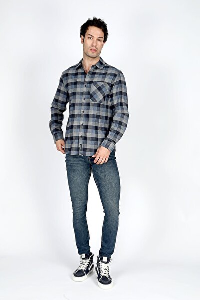 Lee Cooper Cămașă pentru bărbați Regular Fit Indigo 251 LCM 241001 ALPIN INDI...