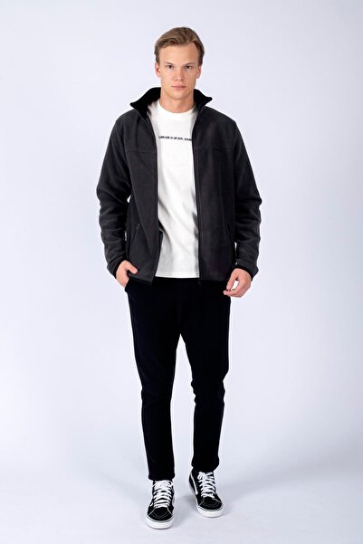 Lee Cooper تيوديو سويت شيرت رجالي أنثراسايت