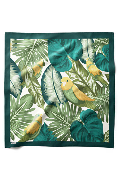 HAWWA وشاح باندانا بنمط الطيور الاستوائية