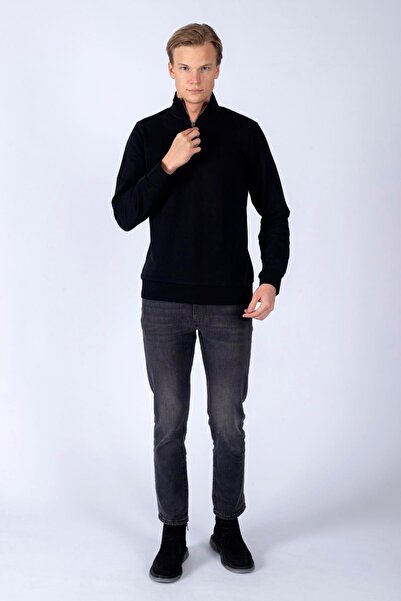 Lee Cooper سويت شيرت ديلين للرجال باللون الأسود