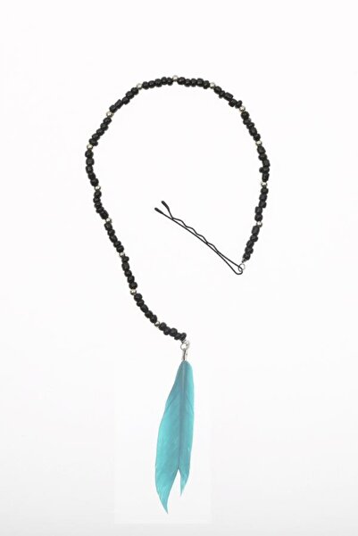 New Obsessions Pene albastre și mărgele negre pentru păr, frizerie, mărgele d...