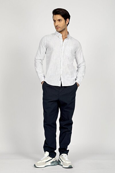 Lee Cooper Slim Fit White Men's Shirt 242 Lcm 241010 Onesa White