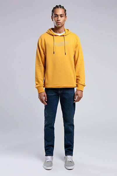 Lee Cooper Ανδρικό φούτερ Faust με κουκούλα μουσταρδί