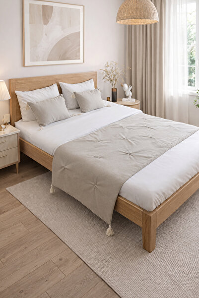 RİTMOHOME Σετ μαξιλαριών κρεβατιού & εσωτερικής γέμισης διπλής λινάτσας με φο...