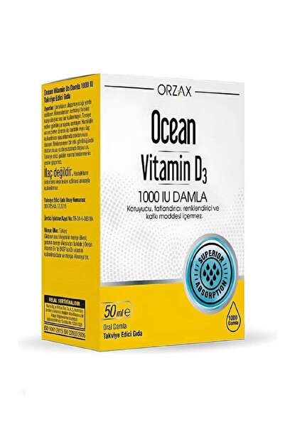 Ocean فيتامين د3 1000 وحدة دولية قطرات 50 مل