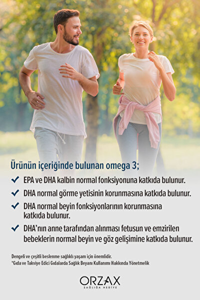 Ocean Orzax Plus 1200mg Omega 3 Saf Balık Yağı 30 Kapsül