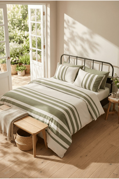 Bella Home طقم غطاء لحاف مزدوج من روزالينا