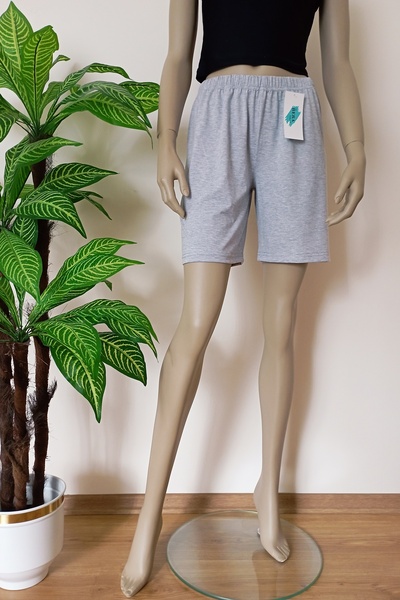 VİP BERA TEKSTİL Unisex Gri Düz Renk Yumuşacık Günlük Penye Şort