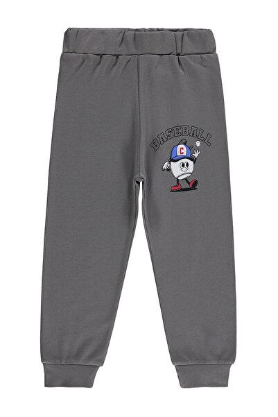 Civil Boys Дънки с бейзболен принт за деца на възраст 2-5 години - сиви 5-6 г...